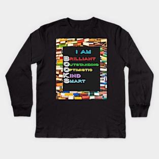 I Am BOOKS: Unique Gifts for Book Lovers & Book Club Members Kids Long Sleeve T-Shirt